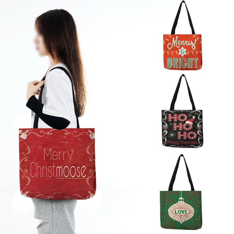 Happy Xmas Christmas Womens Fashion Large Shoulder Bag Handbag Tote Purse for Lady