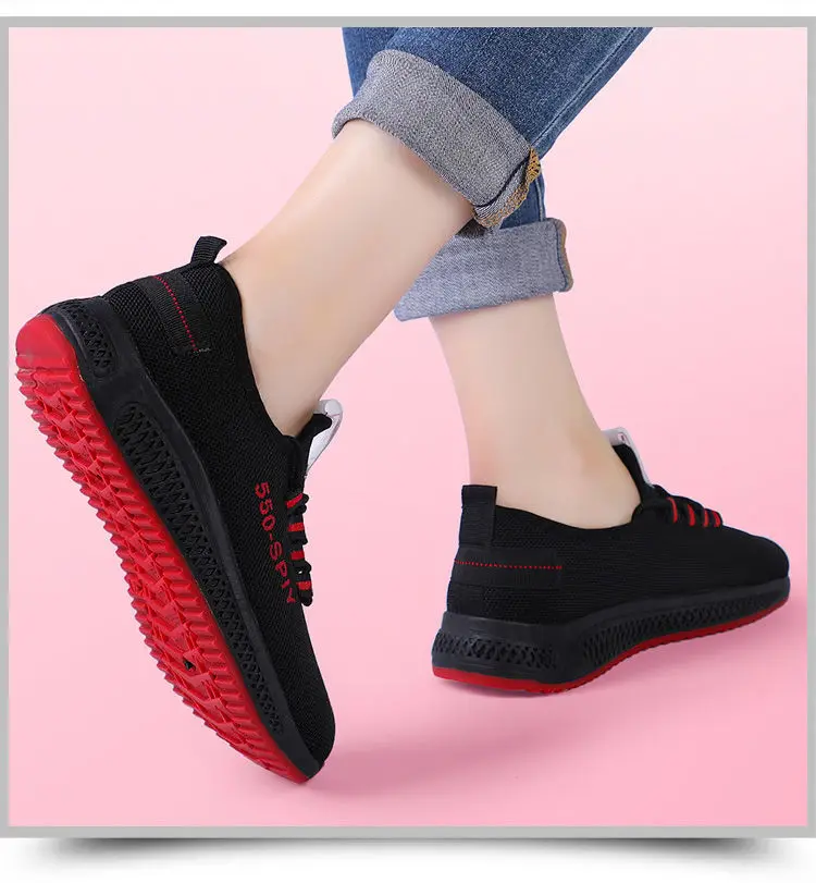 Светильник для бега; женские кроссовки; женская дышащая обувь; Zapatos De Mujer; прогулочная обувь на плоской подошве; повседневная спортивная обувь - Цвет: 1