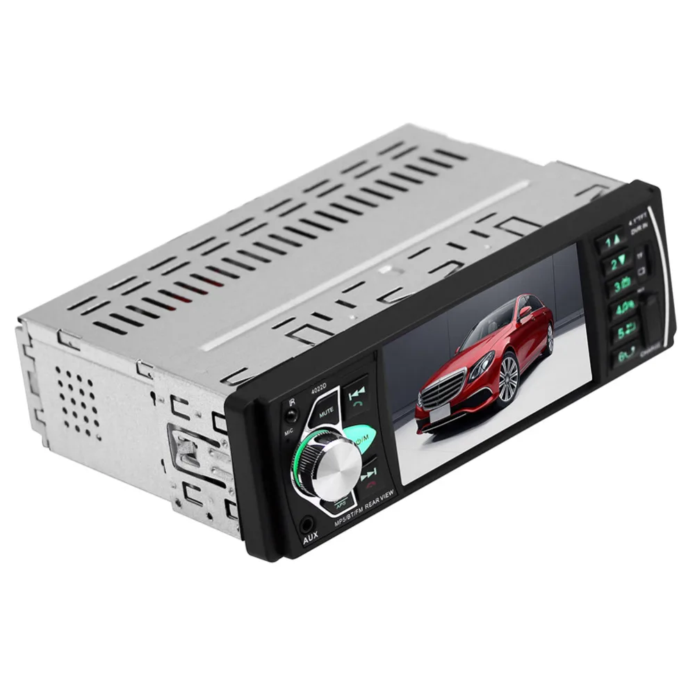 Автомагнитола 1 din, Bluetooth, громкая связь, автомобильная магнитола, 4,1 дюймов, HD, автомагнитола, большой экран, USB/AUX, рулевое колесо, управление воспроизведением видео