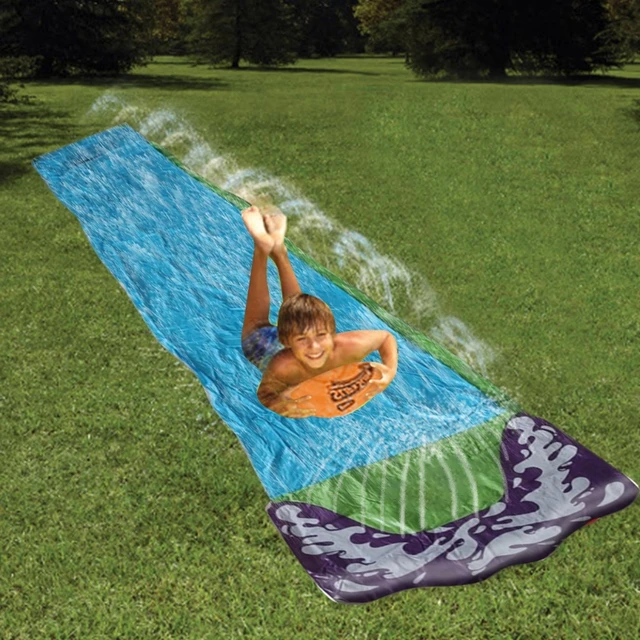Inflatable Water Slide Racer Pool Kids Summer Park Backyard Play Fun Outdoor Slip Slide Wave Rider  1