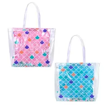 Прозрачная сумка на плечо, пляжная сумка, летняя сумка ярких цветов, многоразовая сумка для покупок, дорожная сумка для хранения