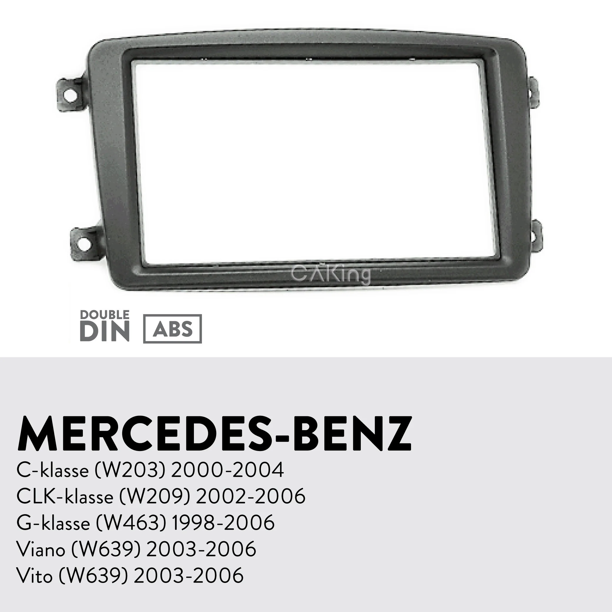 Радиопанель с двойным Din фасцией для MERCEDES BENZ C klasse (W203) 2000 2004 комплект фитинга