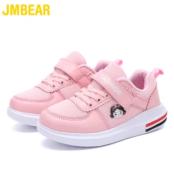 

JMBEAR girls shoes new summer and autumn lightweight soft-soled sneakers mesh breathable children's running shoes 369-1