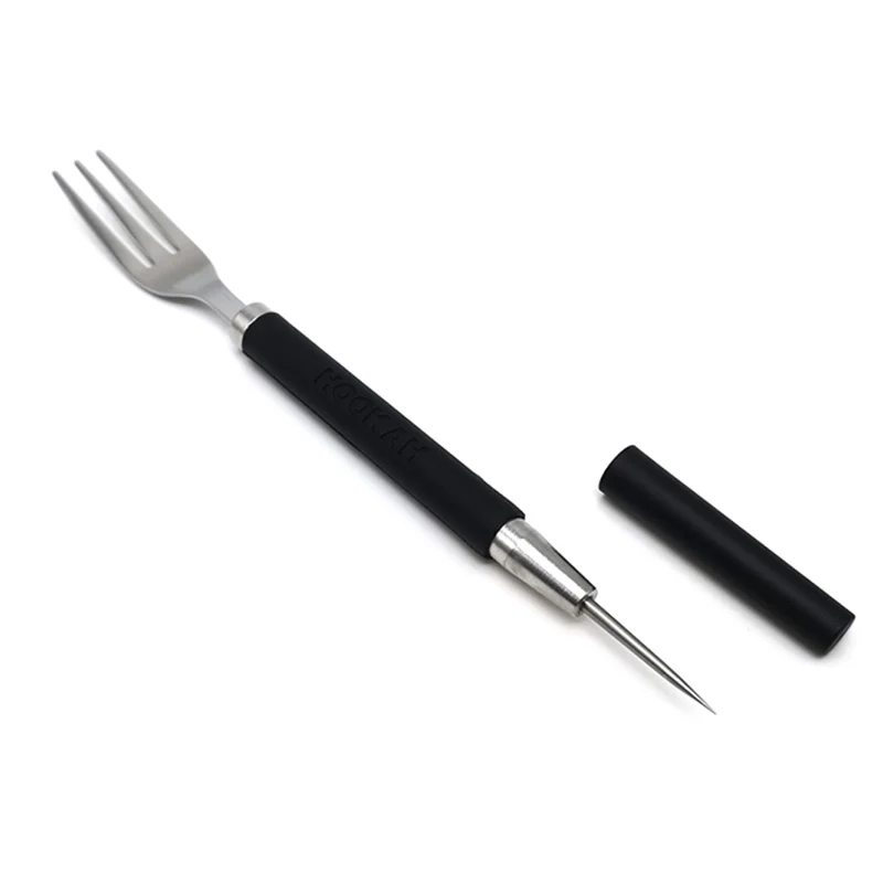 Stainless Steel Shisha Hookah Forks Tobacco Aluminum Foil Hole Puncher Tools Pokers Two in One Accessories hookah accessories