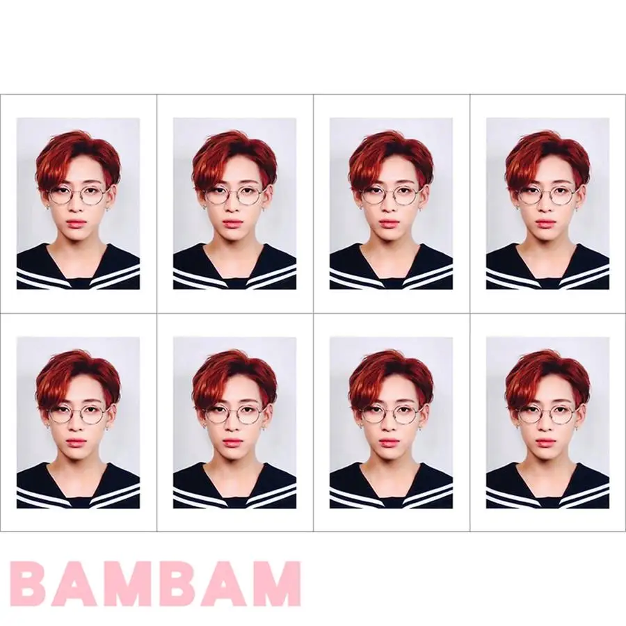 8pcs GOT7 Members Collective Cards Yugyeom Jackson School ID PhotoJB Jinyoung Uniform Photocard Kpop