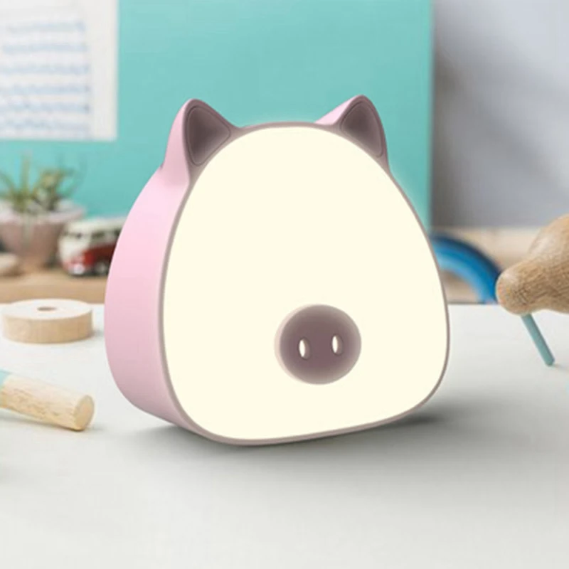 Лидер продаж современный свинья usb-портами и светодиодным индикатором ночной Светильник для детей Детские Спальня Рождественский Ночной светильник в детскую комнату прикроватная домашний Декор Светильник ing фай