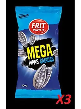 

Frit Ravich MEGA Sonnenblumenkerne, gesalzen, 100g - Set mit 3 Stück