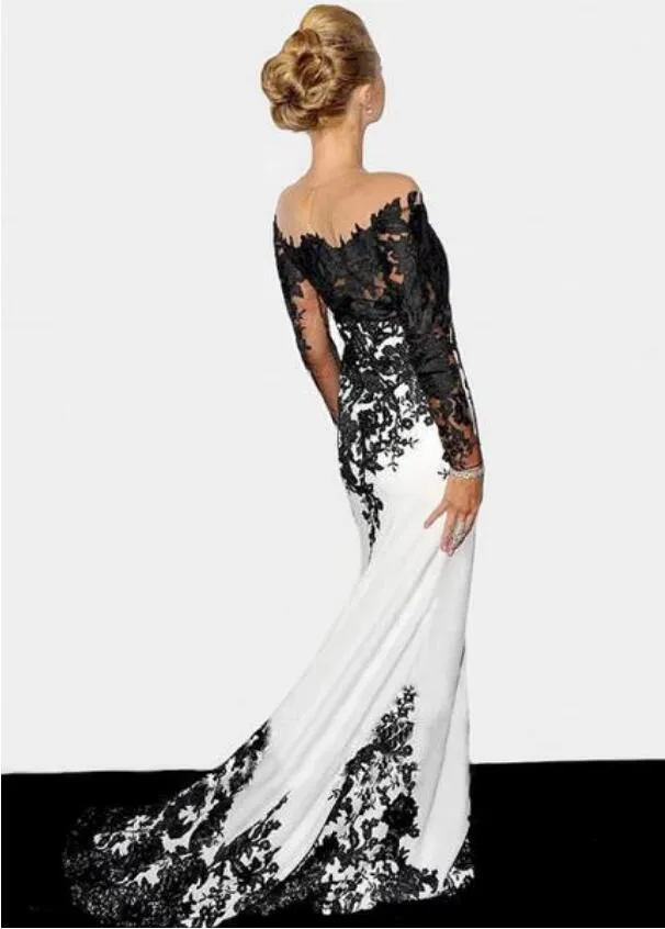 Vestidos, вечернее платье русалки,, длинные рукава, вырез лодочкой, длина до пола, вечерние платья, Длинные вечерние платья, Robe de soiree
