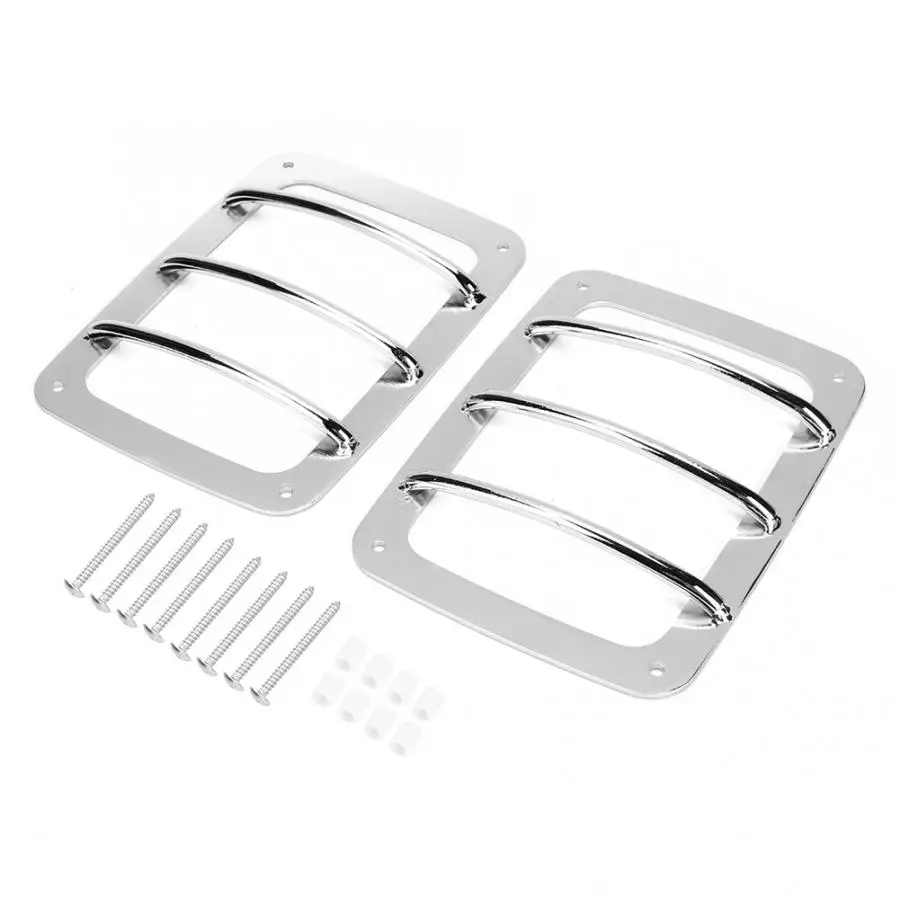 2pcs Car Taillight Cover Rear Tail Light Lamp Trim Protector Fits for Jeep Wrangler JK 2007 2008 2009 2010 2011 2012 2013
