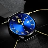 Mens Minimalist Watches Luxury Stainless Steel Mesh Belt Quartz Wrist Watch 2022 Men Business Casual Sports clock часы мужские 5