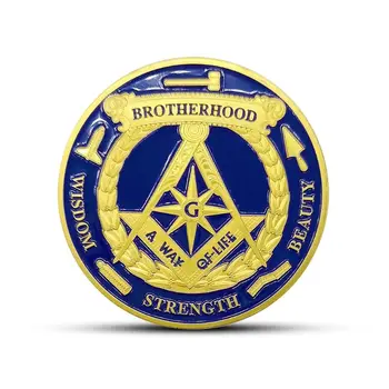 

Eye of the Masonic Commemorative Coin Gold Plated Souvenir Art Collection