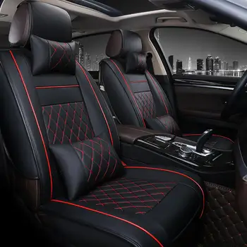 

1pc Universal All Car Leather Support Pad Car Seat Covers Cushion Breathable PU Leather Pad Cushion Cars Accessories Autocovers