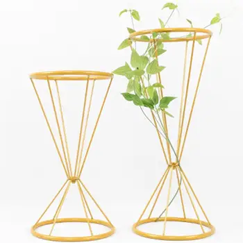 

Hollow Out Flower Storage Rack Christmas Wedding Iron Art Flower Ware Detachable Hollow-Out Hanging Flower Rack Desktop Rack