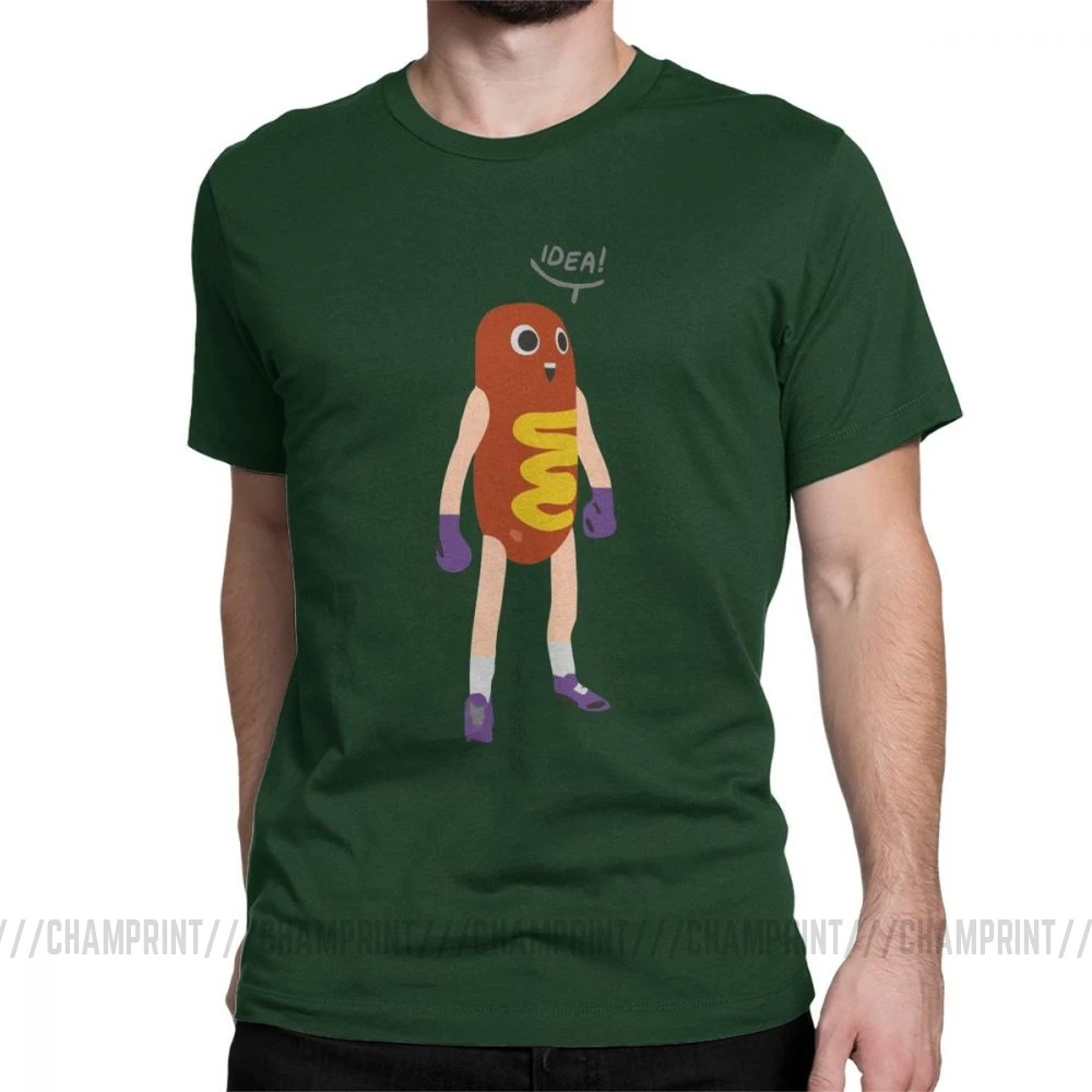 Мужские футболки забавная хлопковая футболка с короткими рукавами и надписью «Life Is Strange When You're A Hawt Dog» Одежда с круглым вырезом идея подарка - Цвет: Forest Green