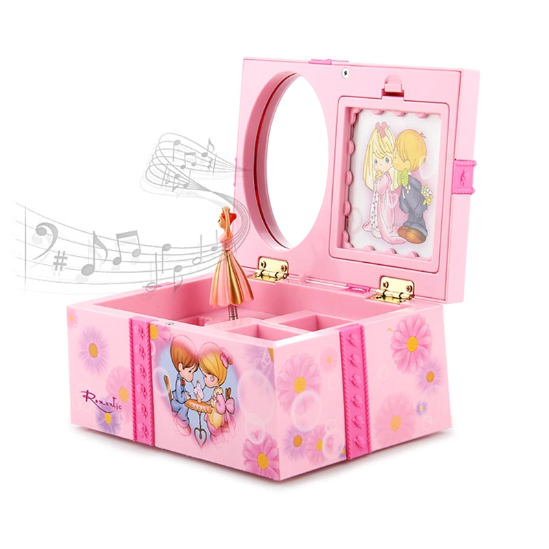 Caja Musical de princesa bailarina, caja de almacenamiento de joyería de  dibujos animados con espejo de rotación, carrusel, mecanismo de regalo para  niñas, recuerdo|Instrumento musical de juguete| - AliExpress