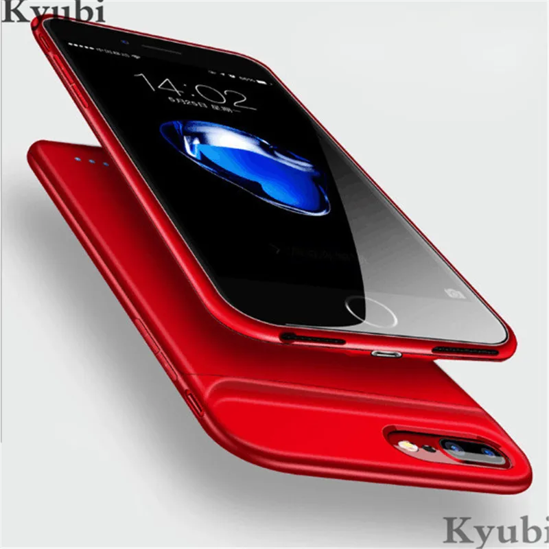 

5000mah high power bank charger case for iphone 6 6s 7 8 external portable wireless charging cover for iphone 6 6s 7 8 luxury