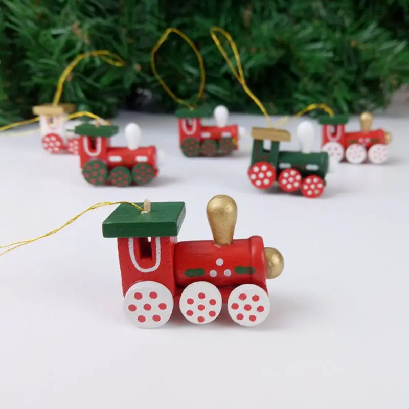 

6pc locomotive pendant hanging Christmas Tree Ornaments set Christmas train Decorations for Home D08D