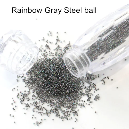 1 бутылка кристалл гравий многоцветный Мини Пикси Стразы не горячей фиксации Стразы Икра Блеск для украшения ногтей B3828 - Цвет: Rainbow Gray