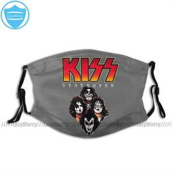 

Kiss Band Mouth Face Mask Destroyer Facial Mask Fashion Funny with 2 Filters for Adult