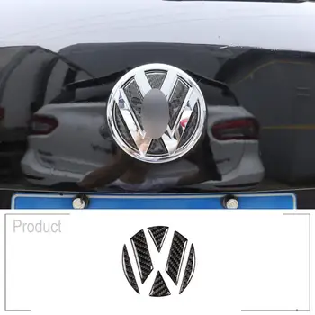 

6Pcs Soft Carbon Fiber 3D Sticker Rear Tail Door Logo Exterior Decoration Accessories for Volkswagen Touareg 2011-2018