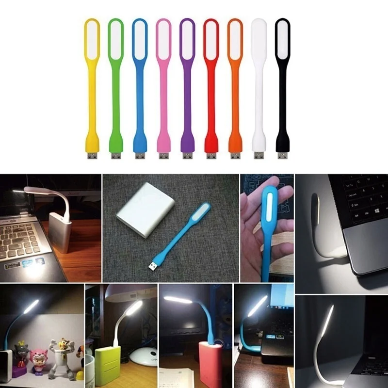Гибкий ультра яркий мини светодиодный USB светильник для чтения, компьютерная лампа для ноутбука, ПК, внешний аккумулятор, мини светодиодный светильник