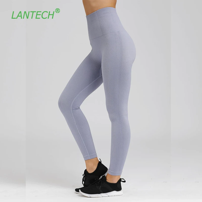 Женские спортивные штаны LANTECH сверхэластичные бесшовные леггинсы с высокой