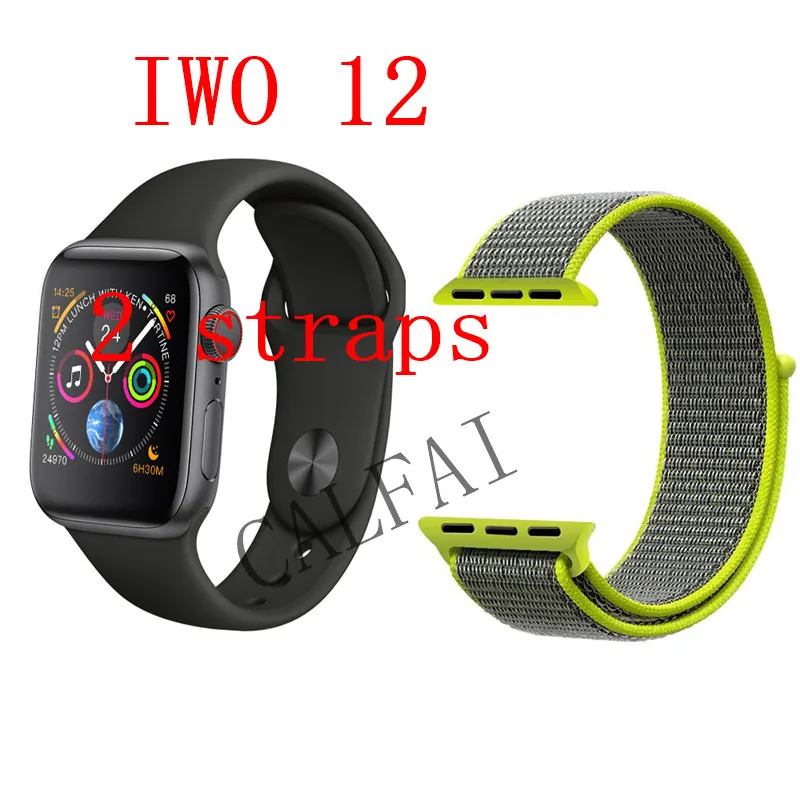 Часы 5 IWO 12 Bluetooth умные часы 1:1 умные часы 40 мм 44 мм чехол для Apple iOS Android телефон сердечного ритма PK IWO 11 - Цвет: Цвет: желтый