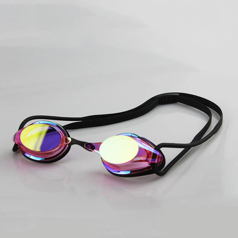 Adults Training Competition Swim Goggles Colour-tinted Mirrored Anti-Fog Swim Glasses Anti-UV Goggles Pool Beach Swim Gift