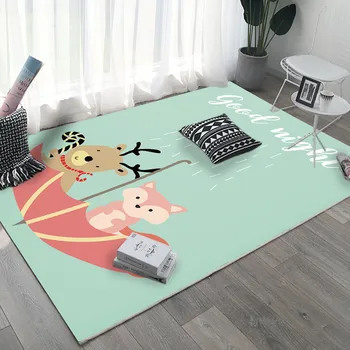 

Nordic Carpet print cartoon Rugs soft funny Anti-fall Crawling Carpet Kids Non-slip play Mat Home Decor for Living Bedroom