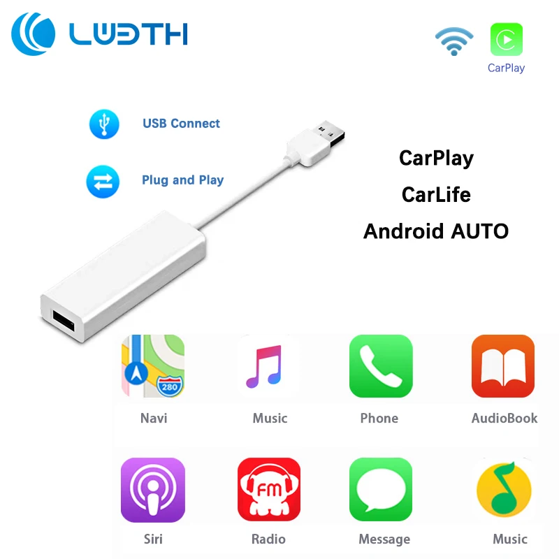 

Wireless USB Smart Link Apple CarPlay Dongle for Android Navigation Player Mini USB Carplay Stick with Android Auto