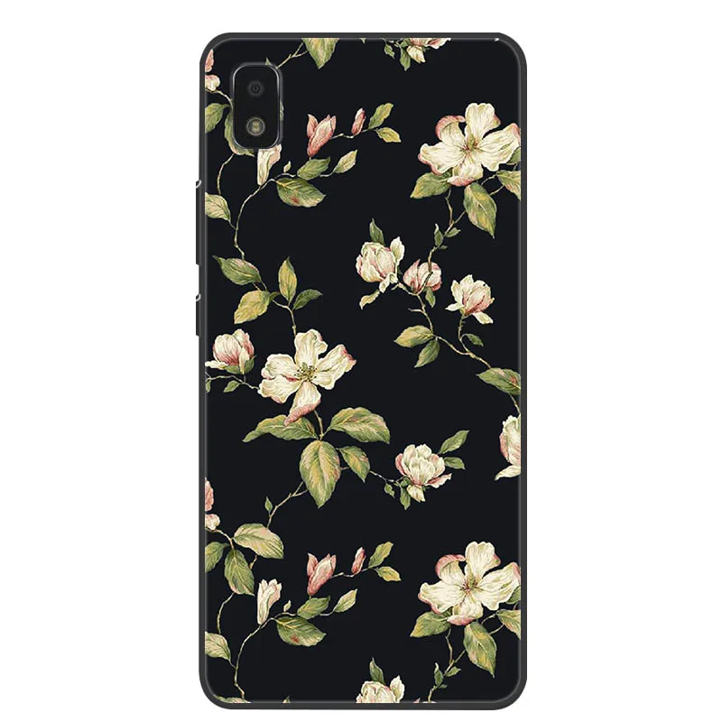 Black Soft Silicon TPU Phone Cover with Cat Design - Compatible with Sharp Aquos Wish Phones