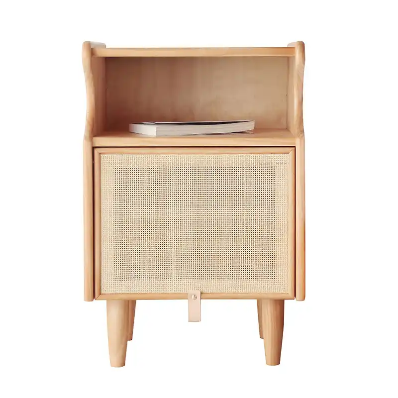 Bedroom Furniture Nightstand Japanese Style Solid Wood Rattan Bedside Table Sofa Side Cabinet Mesita De Noche Moveis Para Quarto Nightstands Aliexpress