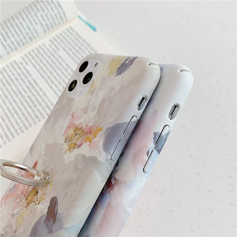 Граффити Живопись чехол для телефона для iphone 11promax XS Max чехол для iphone XR X 6 7 8 Plus Жесткий PC полный защитный чехол s с кольцом