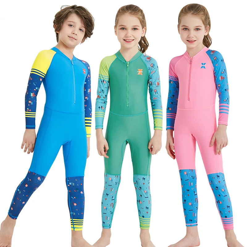 

FREE SHIPPING Kids Youth Children Swimming Surf Diving Suits Scuba Quick Dry Wetsuits UPF50+