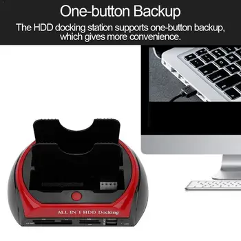 

High-speed Hard Disk Box Multi-functional 2.5/3.5 inch Notebook Dock Desktop Drive with Reader IDE+SATA Hard Mobile Card J6H3
