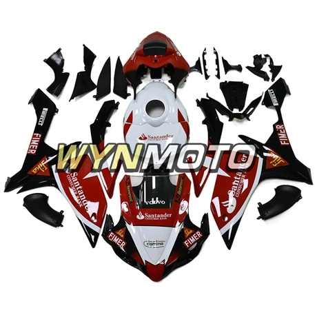 Santander красный и черный Cowlings+ крышка бака для Yamaha YZF1000 R12007 2008 07 08 впрыск АБС пластмасса мотоцикл кузов комплект