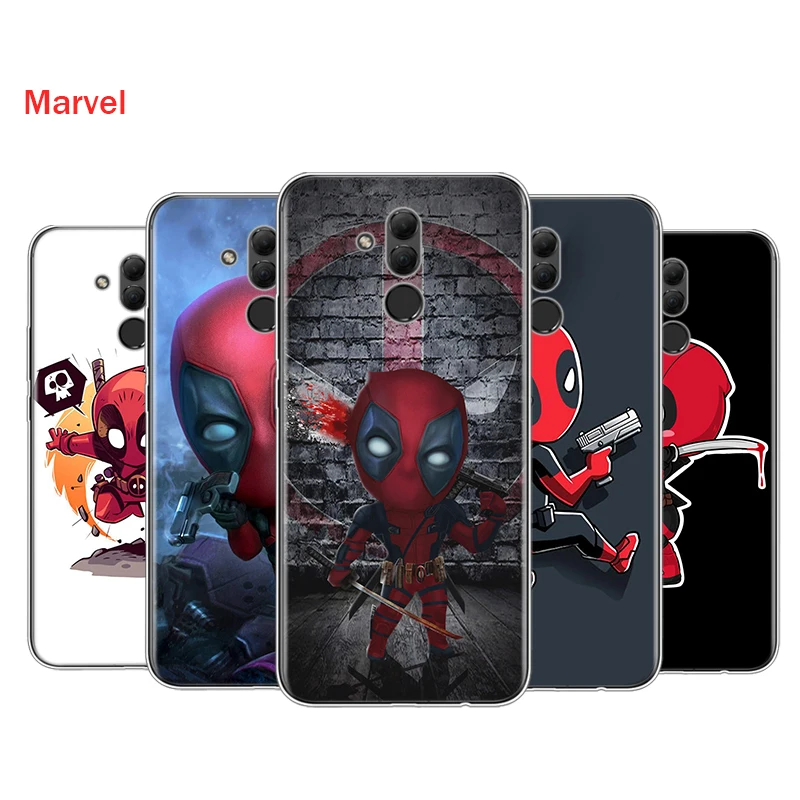 Silicone Cover Deadpool Marvel Cartoon For Huawei Mate 40 30 20 20X 10 RS P Smart 2021 2020 Z S Pro Plus Lite 2019 Phone Case | Мобильные