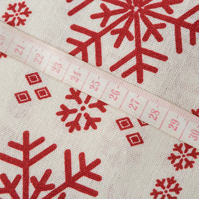 Рождество искусственный Лен полиэстер ткань для вечерние украшения износостойкий швейный материал, трикотаж TJ0381