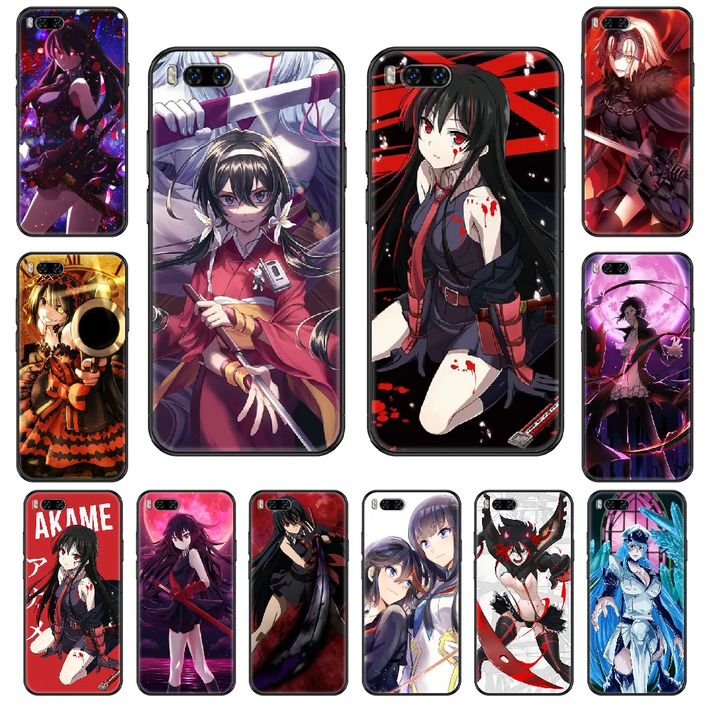 Чехол для телефона с аниме Akame ga KILL Xiaomi Mi 6 8 9 A1 2 3 Max3 Mix2 Mix2S X T Lite Pro черный 3D чехол из