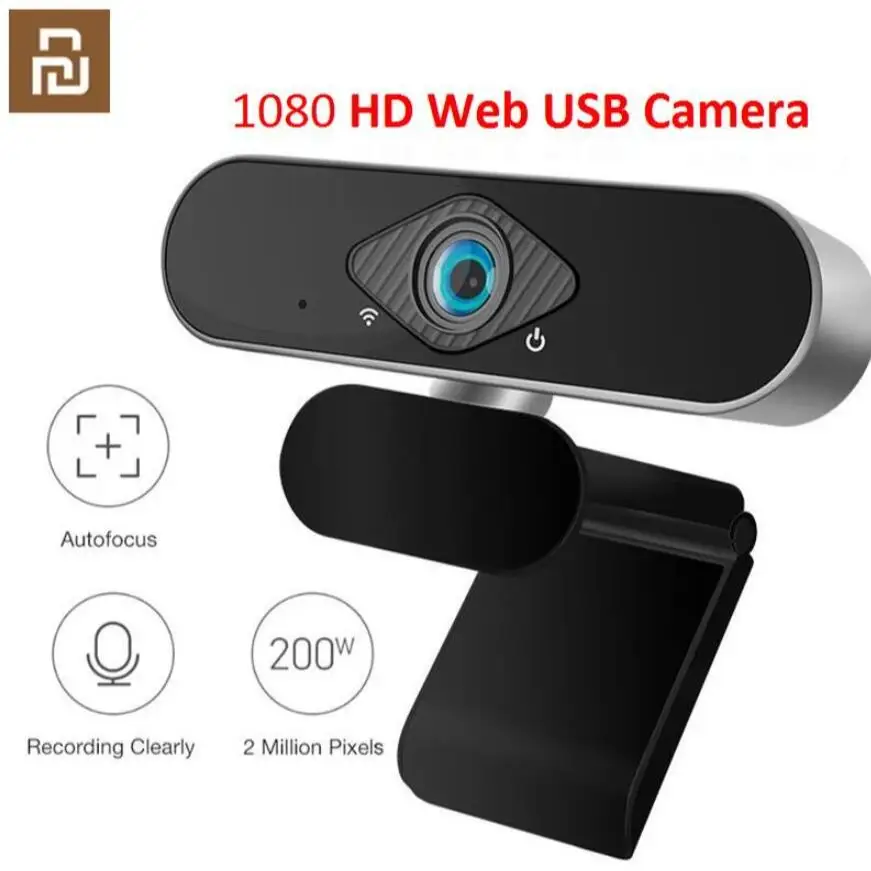 Веб-камера Xiaovv 1080P с микрофоном, широкоугольная USB-камера HD 150, для ноутбука, веб-трансляции для зума, YouTube, Skype, FaceTime 