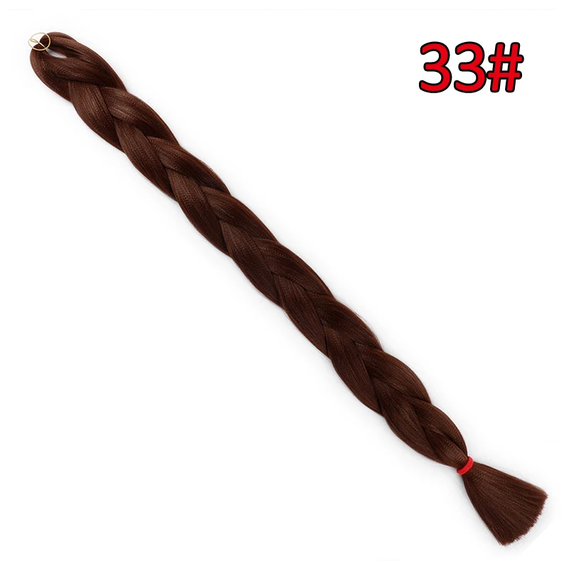 Энергичный Jumbo Barids длиной 82 дюйма 165 г/упак. синтетический шиньон для вязания крючком косы для наращивания волос розовый синий фиолетовый для женщин для G - Цвет: 33