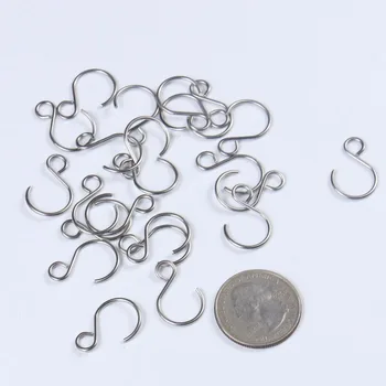 

100PCS Crystal Hook ring Connector Silver bead & Chandelier crystal Connectors accessories Hanging Pandent Ring