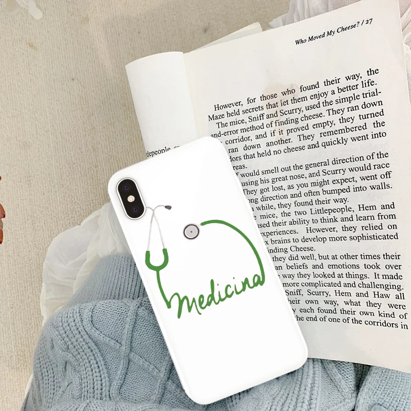 GYKZ мультфильм медицина Доктор Медсестры чехол для телефона для iPhone XS MAX 11 Pro X XR 7 8 6 6s Plus Письмо печати мягкий силиконовый задний Чехол - Цвет: Style 5
