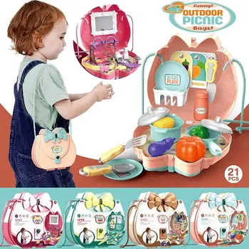 

Girls Play House Toys Set Children Simulation Kitchen Ice Cream Tableware Makeup Jewelry Tools Role Pretend Gifts