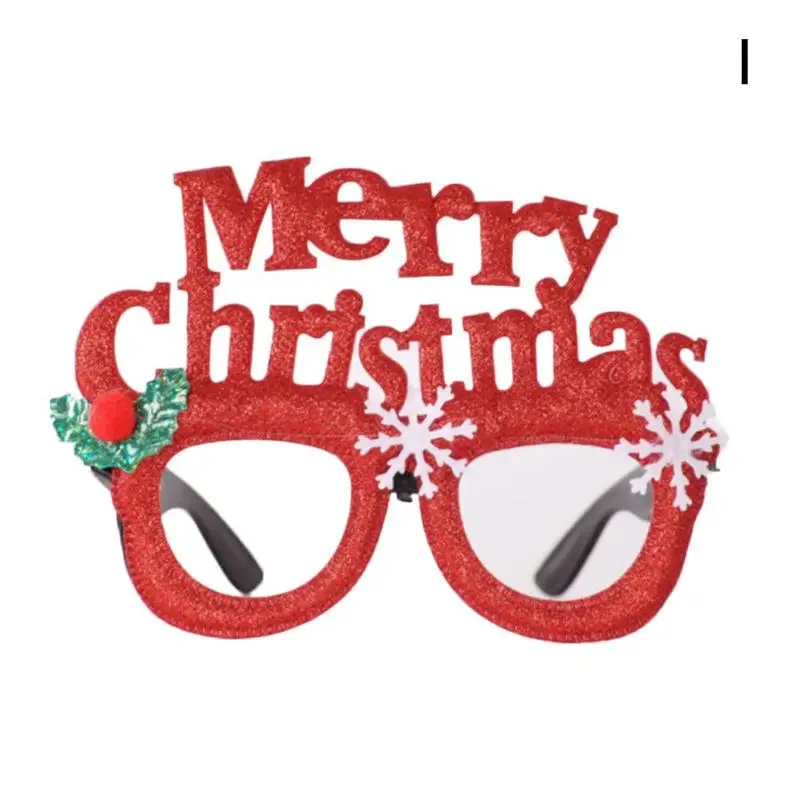 1 шт. Рождественские рога Санта-Клауса очки со снеговиком для взрослых и детей рождественские украшения очки DIY вечерние украшения - Цвет: I