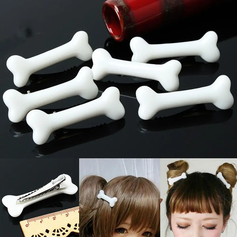 1pair Women Dog Bone Design Hairpin Fashion Creative Popular Hair Clips  Girls Charm Lovely Barrettes Styling Tools Accessories - Hair Clips -  AliExpress