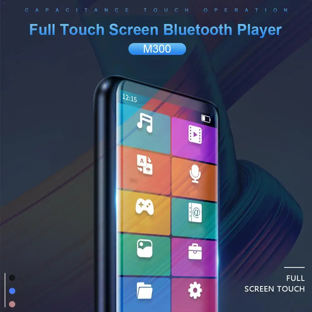 Портативный полный сенсорный экран Bluetooth MP3-плеер ультратонкий fm-радио видео плеер для студентов