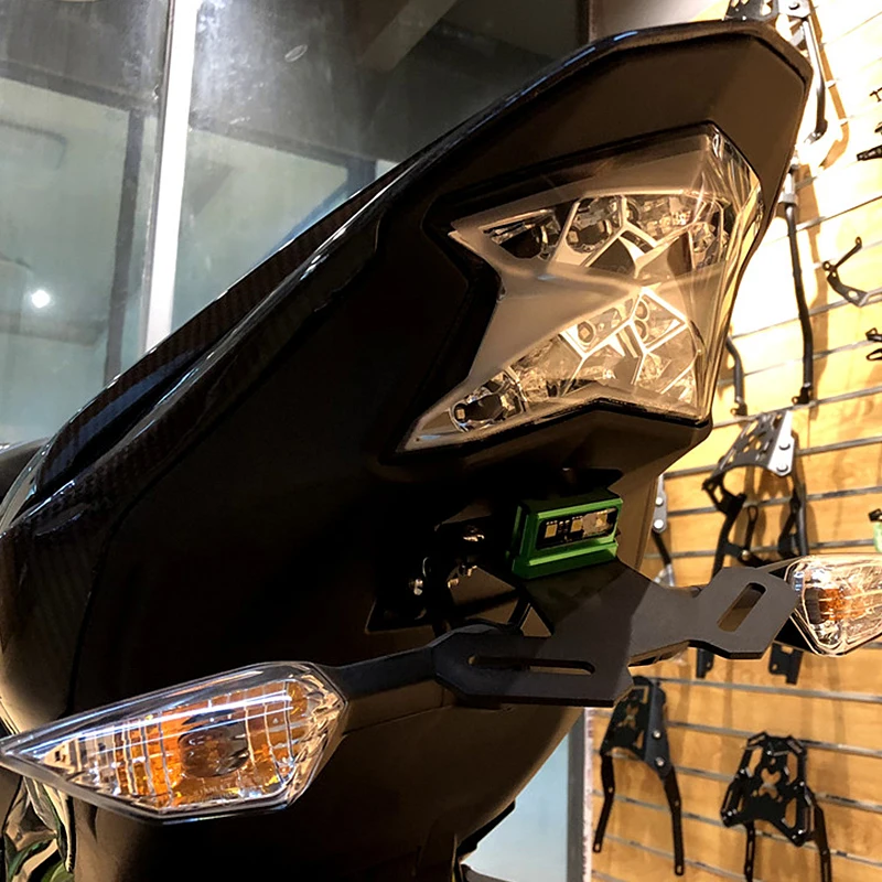 Motorcycle Accessories License Plate Holder For KAWASAKI Z900 2017Tail Tidy Fender Eliminator Registration Plate LED Light Z 900 (3)