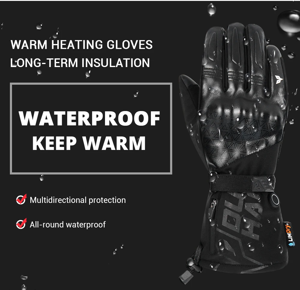 high quality Helmet Motorcycle DUHAN Heated Gloves With Battery Powered Winter Outdoor Thermal Motorcycle Riding Gloves 100% Waterproof Keep Warm Moto Guantes prescription motorcycle glasses