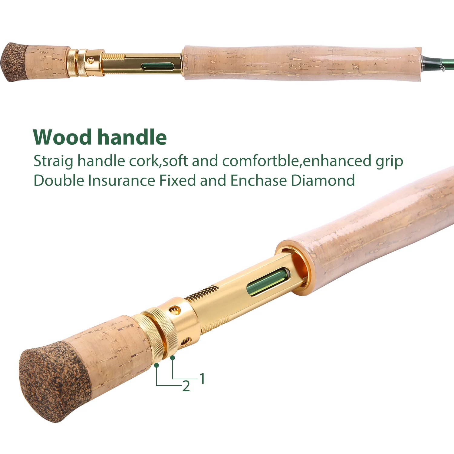 thumbnail image 2 of Sougayilang 9-Foot 4-Piece Fly Fishing Rod - Lightweight Carbon Fiber, Medium Fast Action, For Trout & Salmon 2 of 14